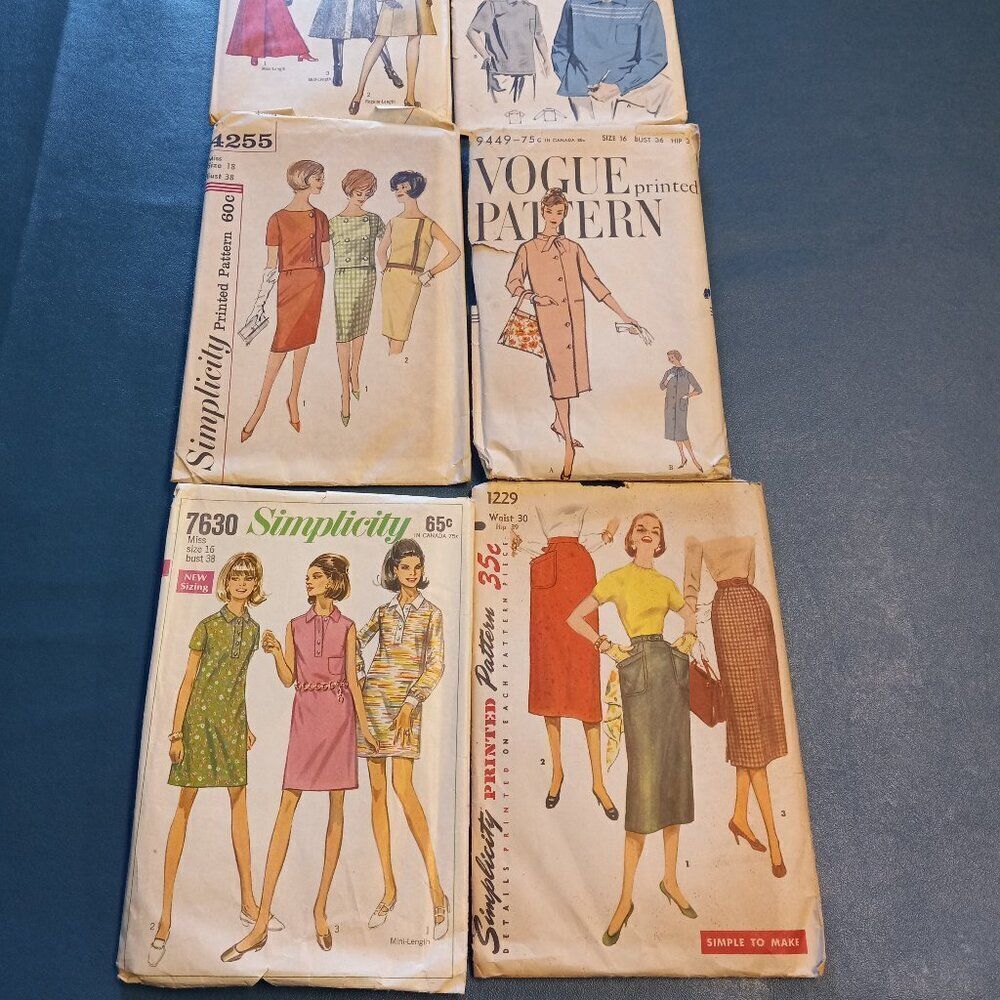 Vintage Patterns Adult Multiple Sizes Cottagecore Grandmacore Sewing Patterns